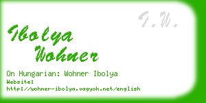 ibolya wohner business card